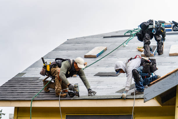 Professional Roofing technician working in Milford, NJ